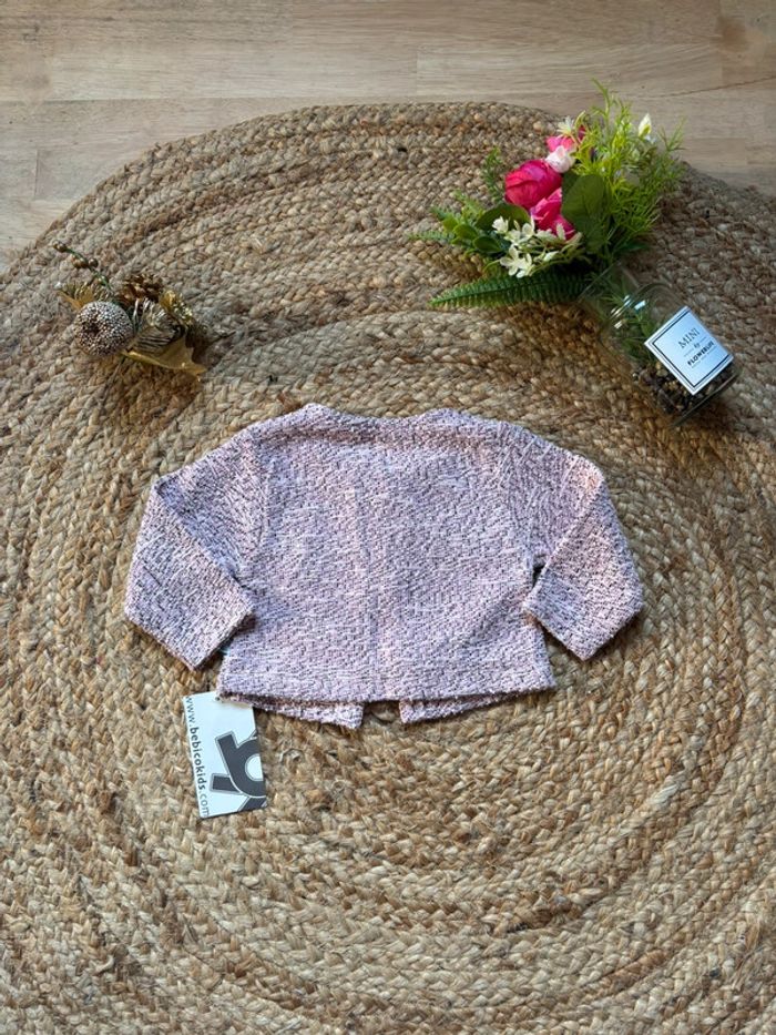 🌺Bolero rose effet pied de poule Taille 6mois🌺 - photo numéro 7