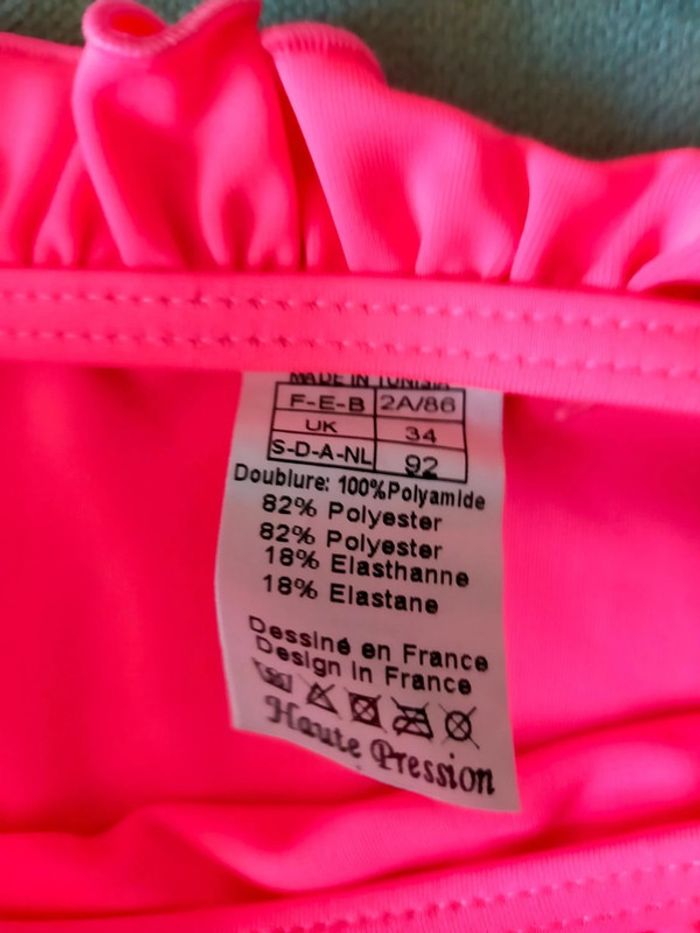 Bas de maillot fille 2 ans – Rose à volants – Haute Pression – Neuf avec étiquette - photo numéro 4