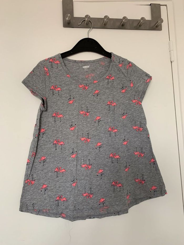 T-shirt old navy flamants roses neuf 14 ans