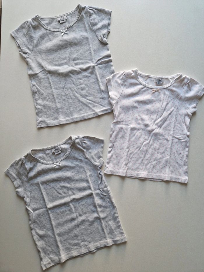 3 Maillots de corps manches courtes en 4 ans