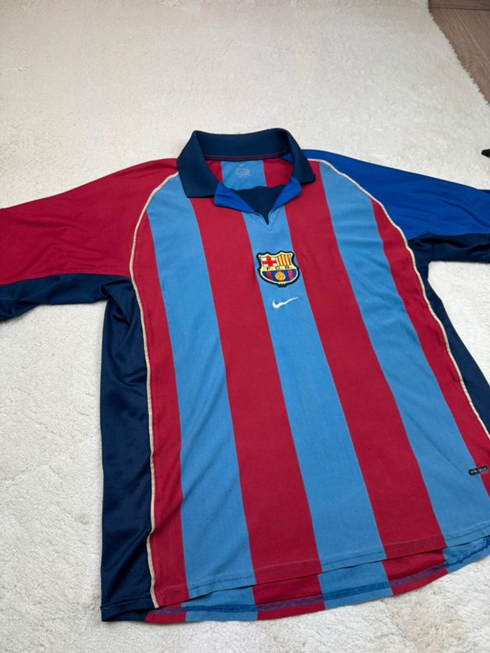 Maillot Fc Barcelone Nike Vintage 2001/2002 Domicile Très Rare - photo numéro 2