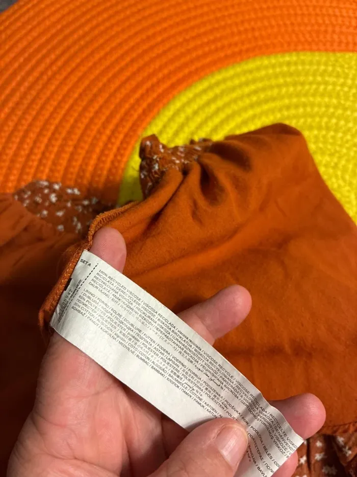 Jupe fleurie doublée aux couleurs de l’automne mango 4-5 ans taille elastiquée - photo numéro 8
