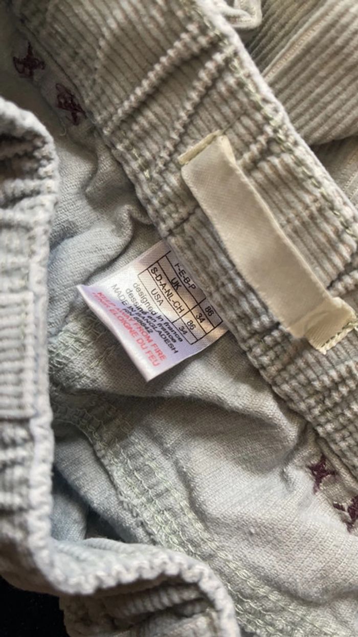 pantalon velours Fille 18 mois - photo numéro 3