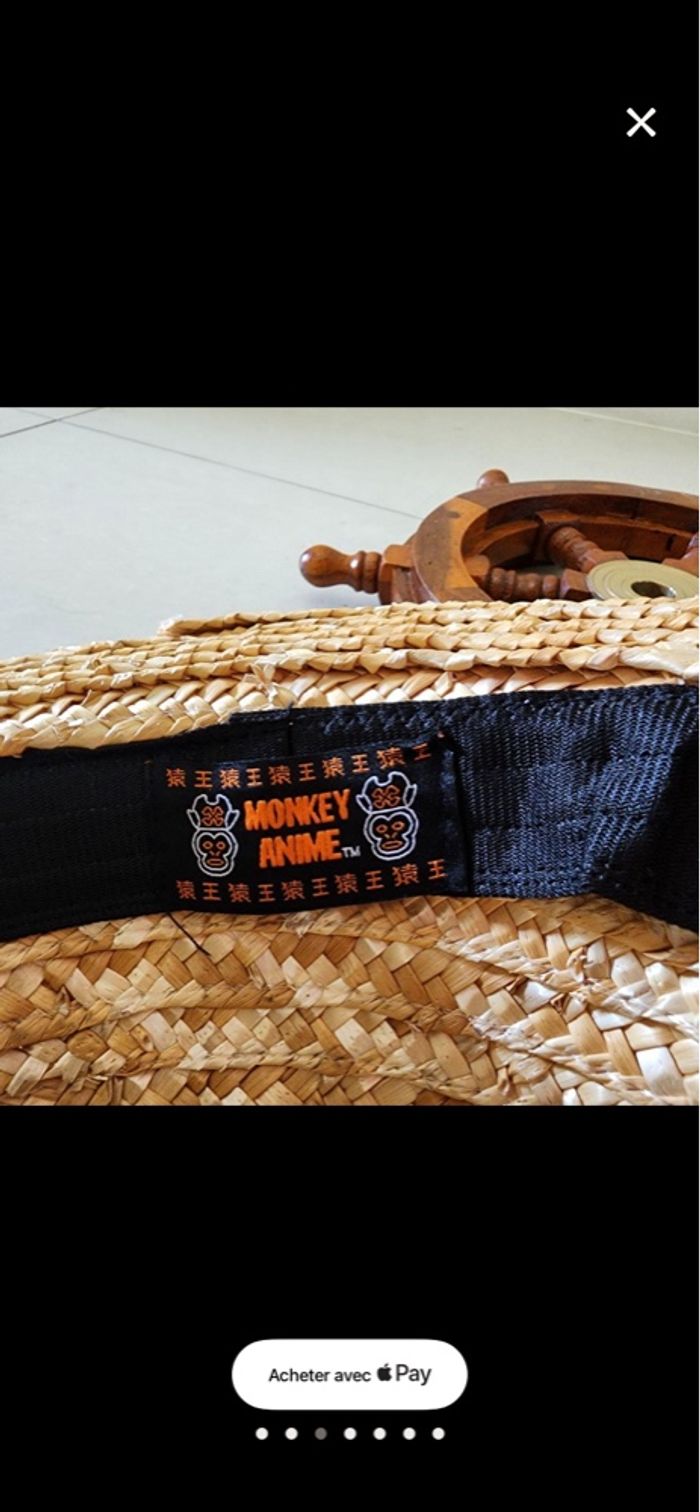 Chapeau de paille style Luffy (One Piece) – État neuf - photo numéro 5