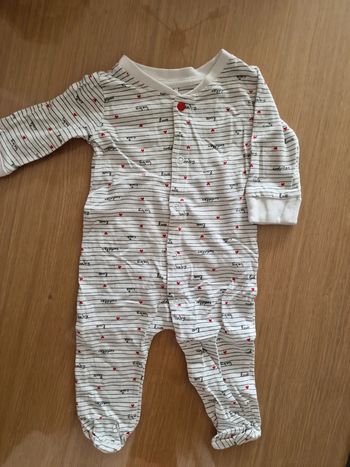 Pyjama fin mixte 62cm 3 mois