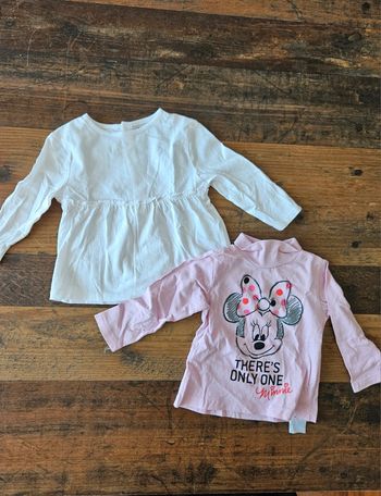 Lot 2 t-shirts manches longues sous pull 9mois