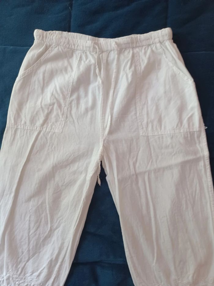 Pantacourt femme taille 38 blanc Furia rossa - photo numéro 2
