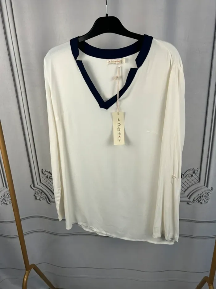Blouse crème La P’tite étoile T1 / S neuve