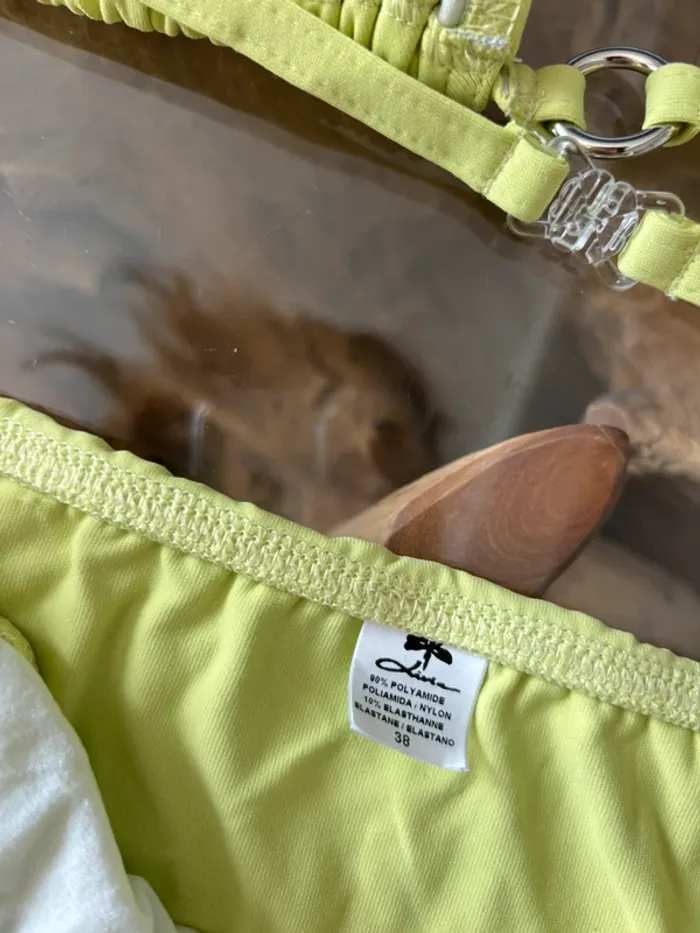 Maillot de bain 2 pièces Livia vert fleurs boucle - photo numéro 5