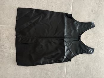 Robe simili cuir noir
