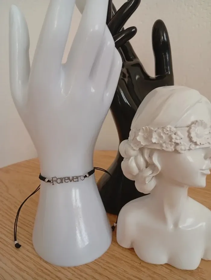 Bracelet réglable amour pour toujours motif forever amitié amour cadeau - photo numéro 3