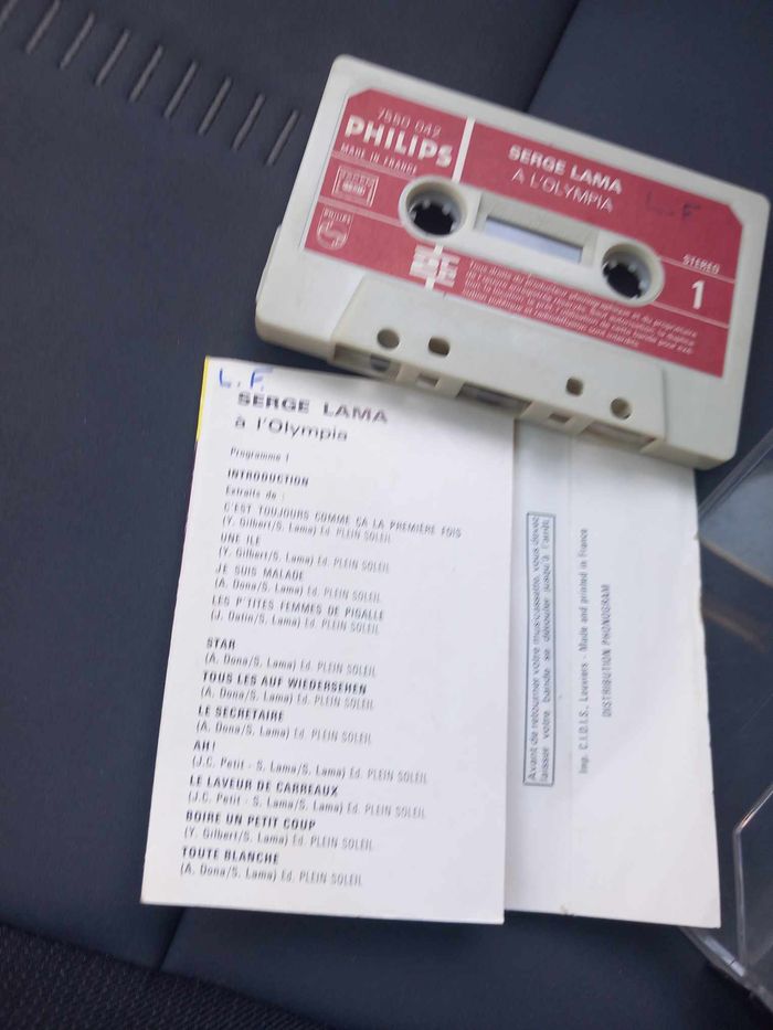 Cassette audio de Serge Lama à l'Olympia - photo numéro 4