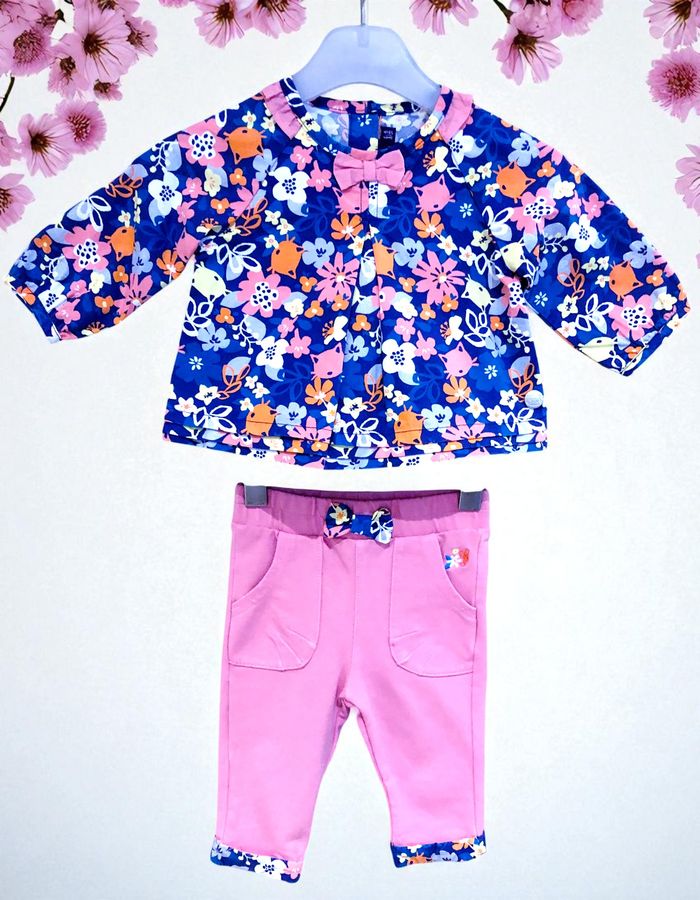 SERGENT MAJOR - LOT 6P BÉBÉ FILLE MÊME COLLECTION MOTIF LIBERTY & FANTAISIES 3M - photo numéro 7