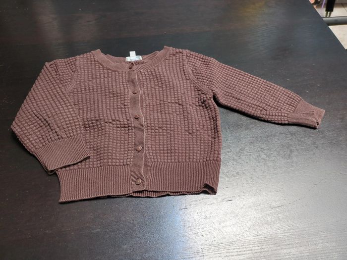 Gilet maille marron Jacadi 6 ans