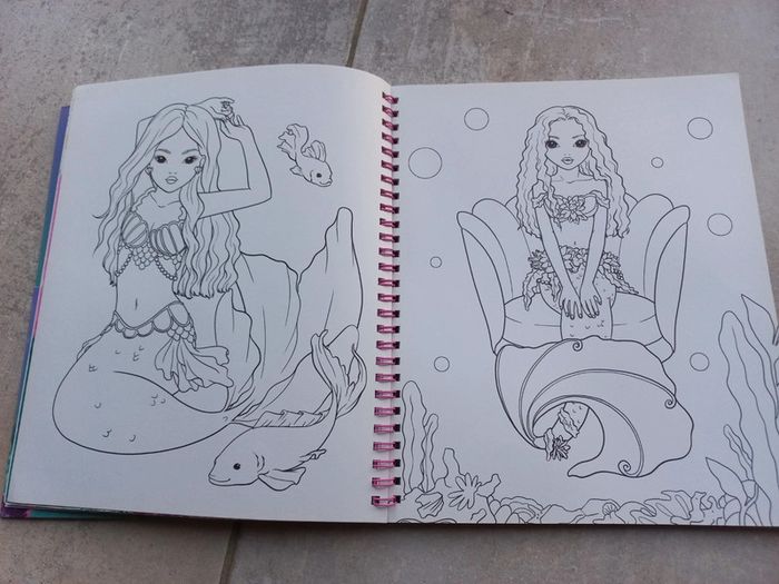 Livre de coloriage Fantasy modal mermaid - photo numéro 2