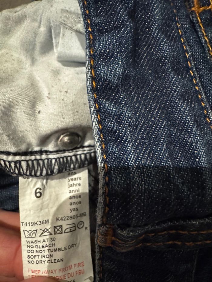 Jean / Pantalon - Kenzo Kids - Broderie étoiles sur la jambe - Bleu marine - 5 ans W - photo numéro 3