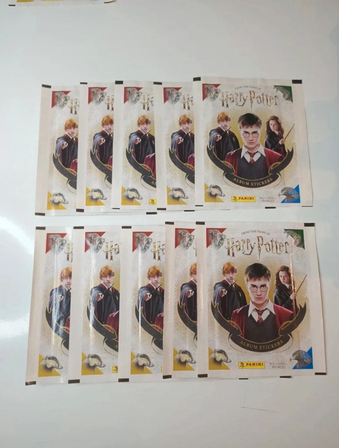 Lot de 10 paquets de stickers panini Harry Potter neufs et scellés