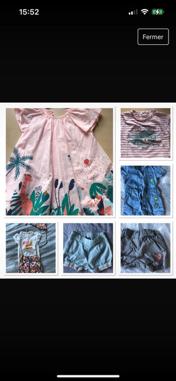 Short fille robes t-shirt 6 mois - photo numéro 2