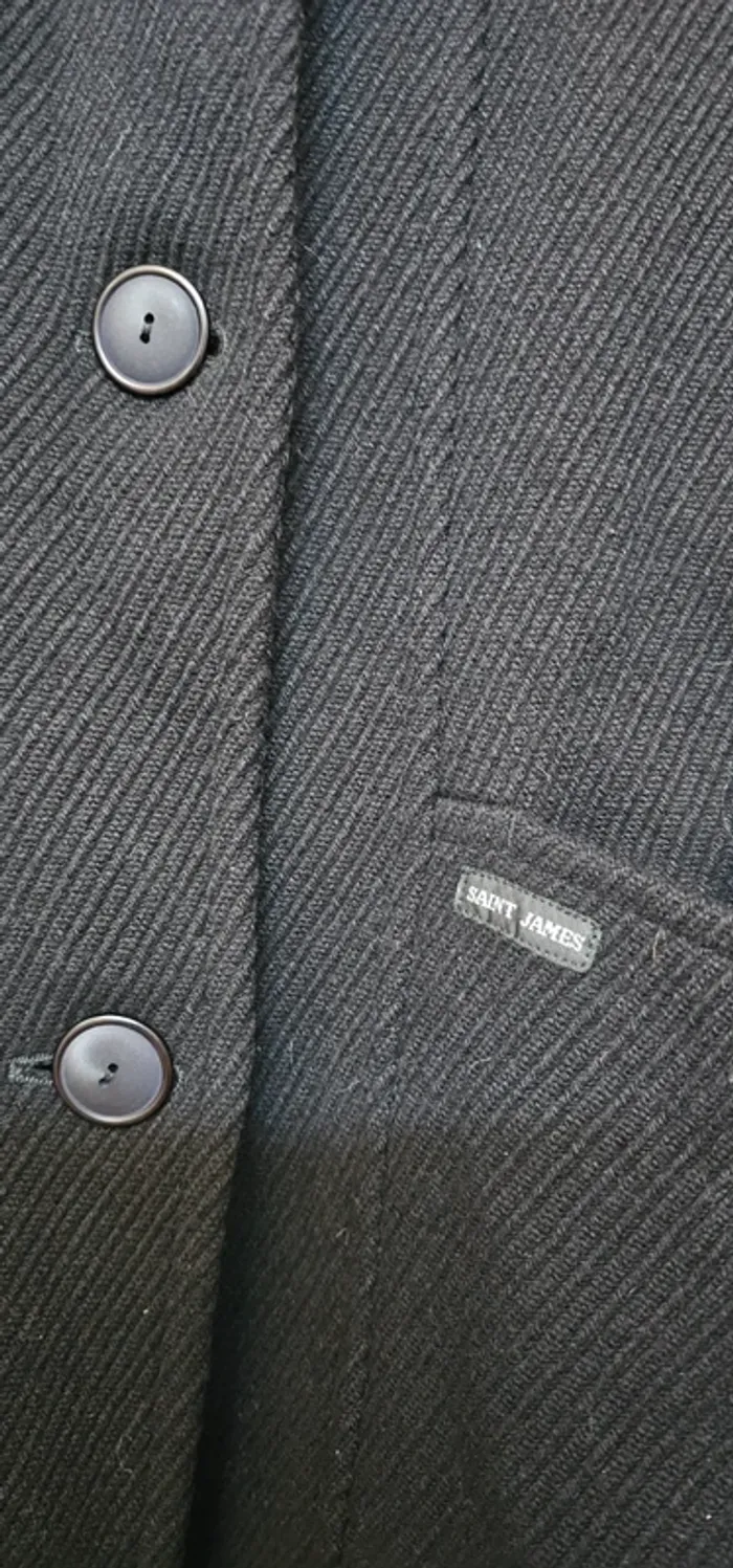 Manteau Caban Laine Saint James Taille 46 - photo numéro 4