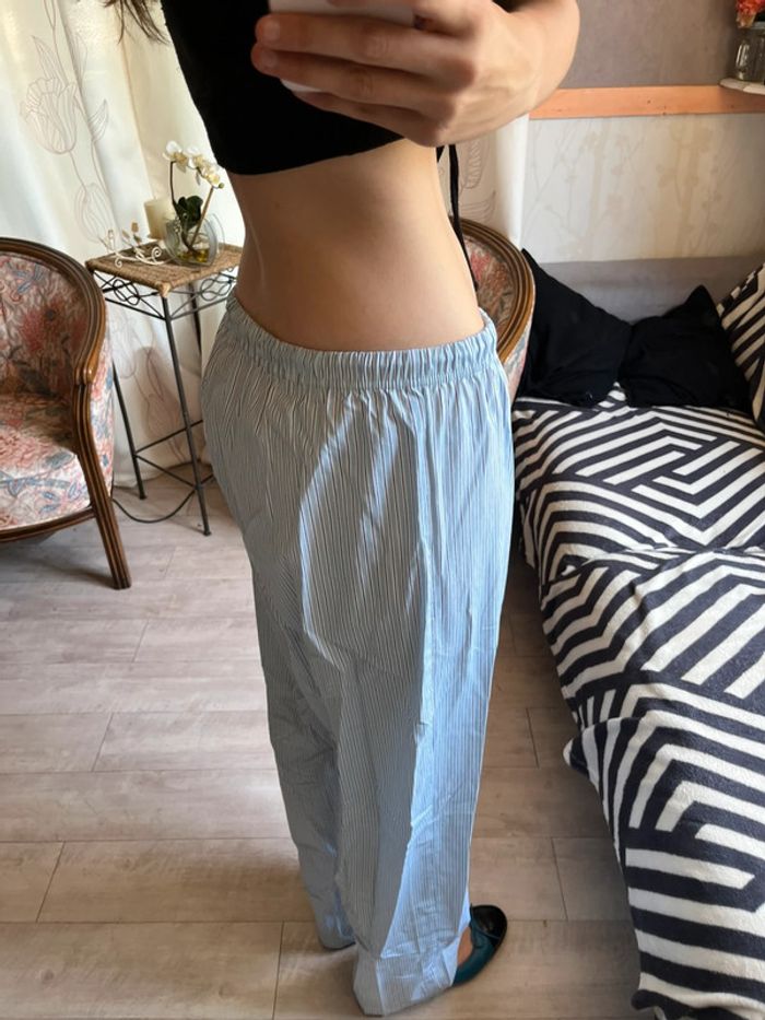 Pantalon à rayures baggy vintage y2k taille basse - photo numéro 3