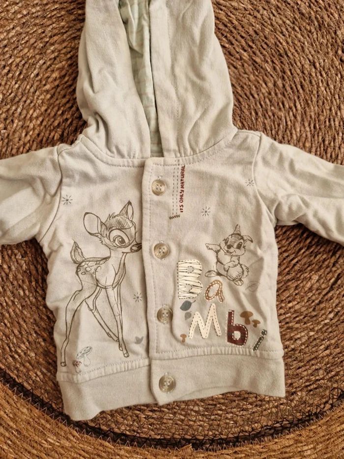 Joli gilet épais Bambi Disney taille 1 mois - photo numéro 3