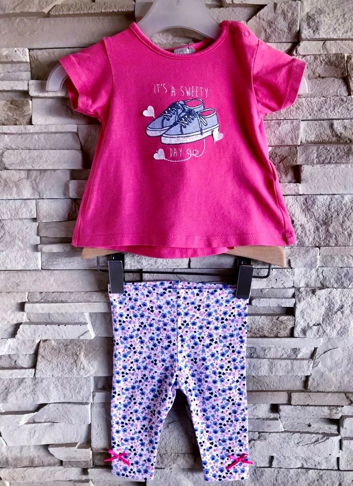 GRAIN DE BLÉ - ENSEMBLE 5P BÉBÉ FILLE IMPRIMÉ LIBERTY & MOTIF PAILLETÉ 3M - photo numéro 3