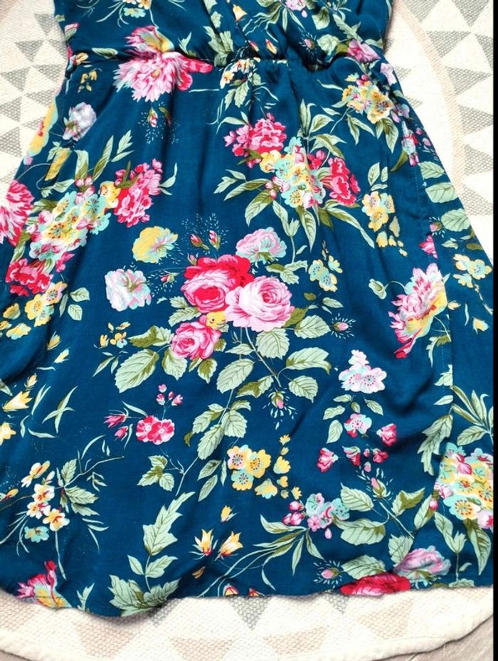 Robe Promod - Bleue fleurie - 38 - Excellent état - photo numéro 7