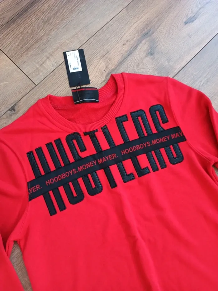Pull rouge homme manches longues M - photo numéro 3