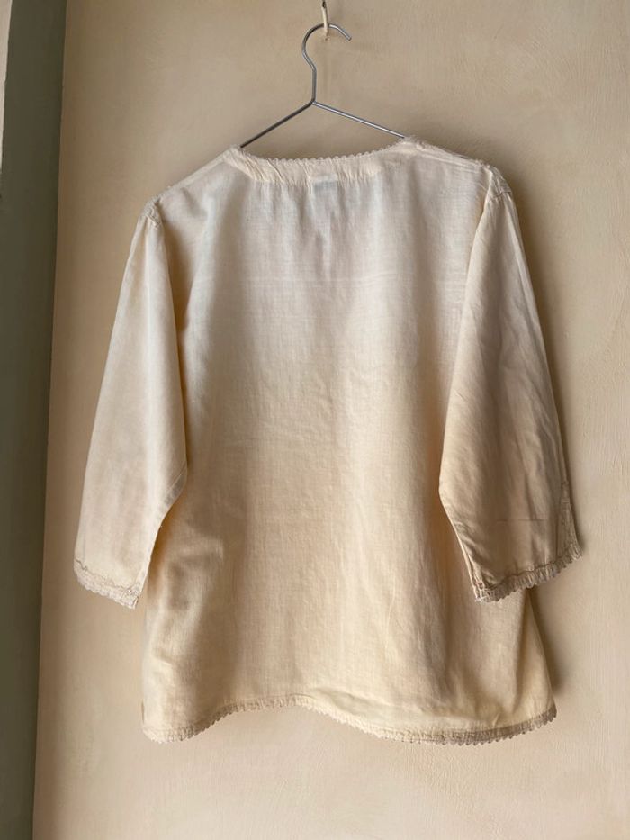 Blouse 3/4 brodé et sequins - photo numéro 4