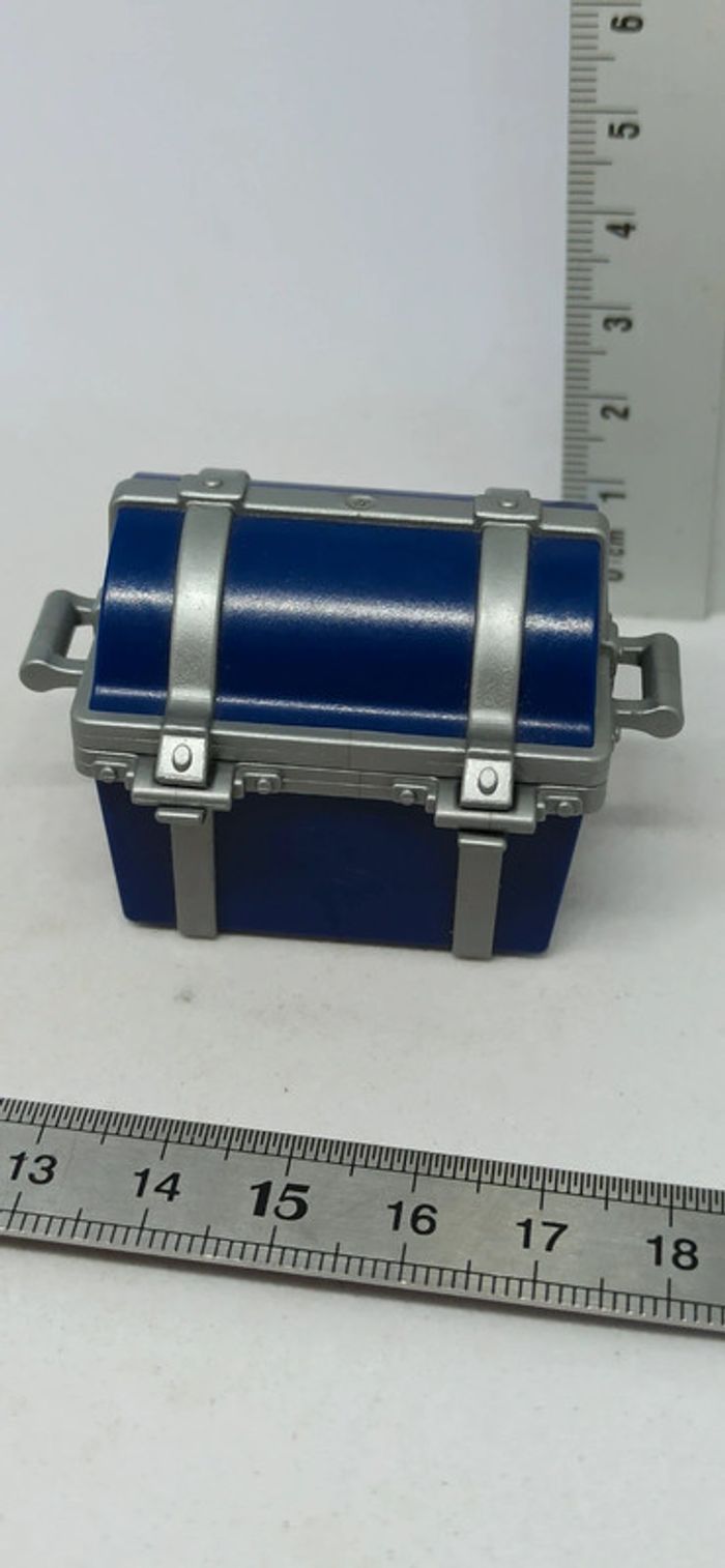 Coffre bleu et gris playmobil - photo numéro 3