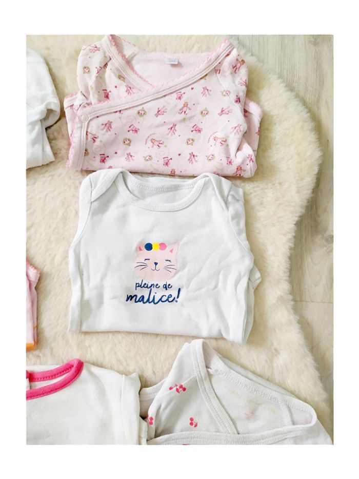 Lot de 7 bodys bébé fille 3 mois manches longues - photo numéro 3