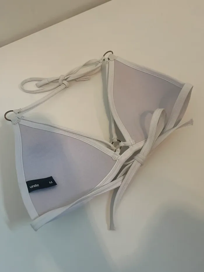 Haut de maillot de bain triangle blanc Undiz Taille M - photo numéro 3