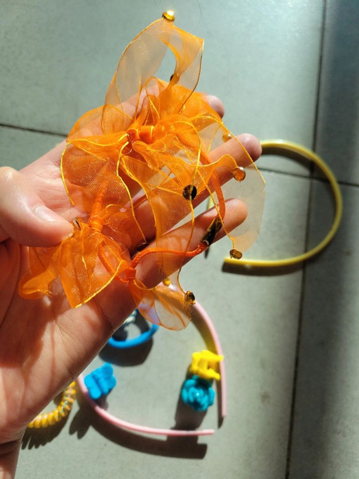 Lot accessoires cheveux pour fille chouchou serre tête barrettes - photo numéro 5