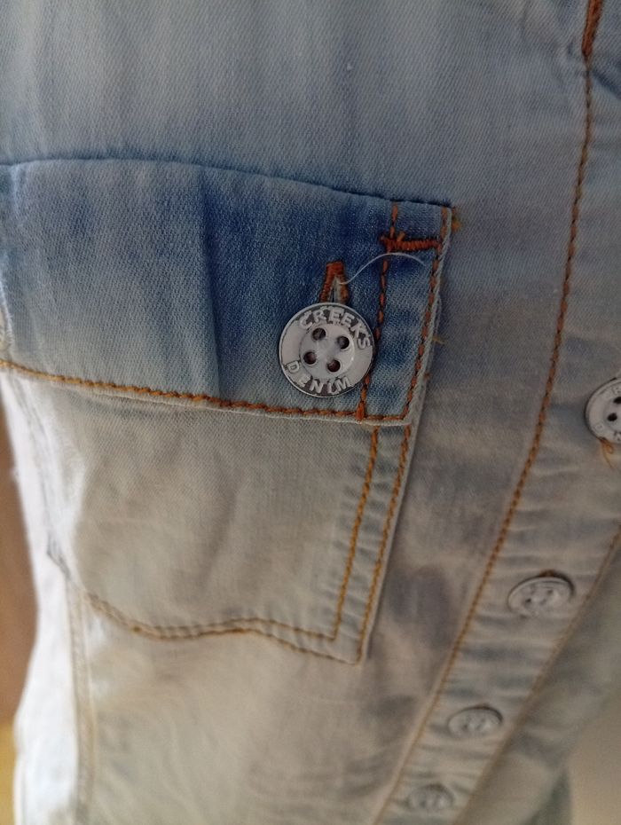 Jolie robe manches courtes style délavé - photo numéro 4