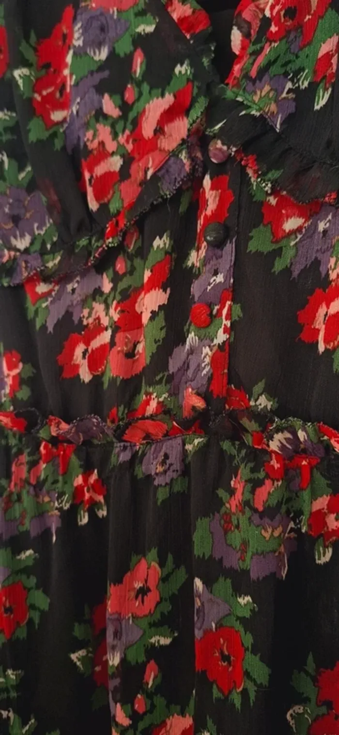 🌼 Robe fluide à fleurs - Look bohème, romantique touche rock - neuve Parfaite pour la rentrée - photo numéro 7