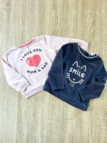2 sweat-pulls fille
