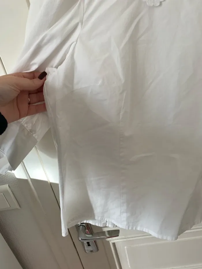 Blouse blanche col Claudine Custommade - photo numéro 4