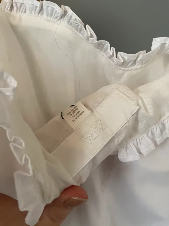 Magnifique, robe blanche en popeline, Zara, taille XL, collection, 2025 - photo numéro 5