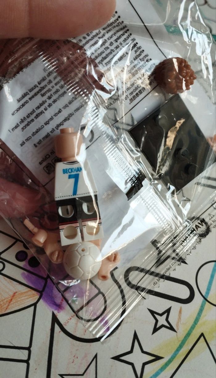 Personnage type Lego football neuf David Beckham équipe Angleterre - photo numéro 2