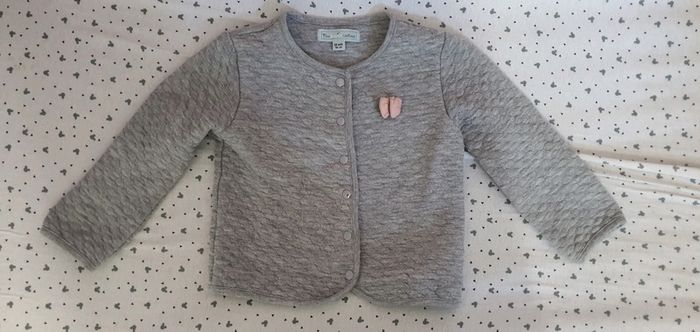 Gilet gris 24 mois fille