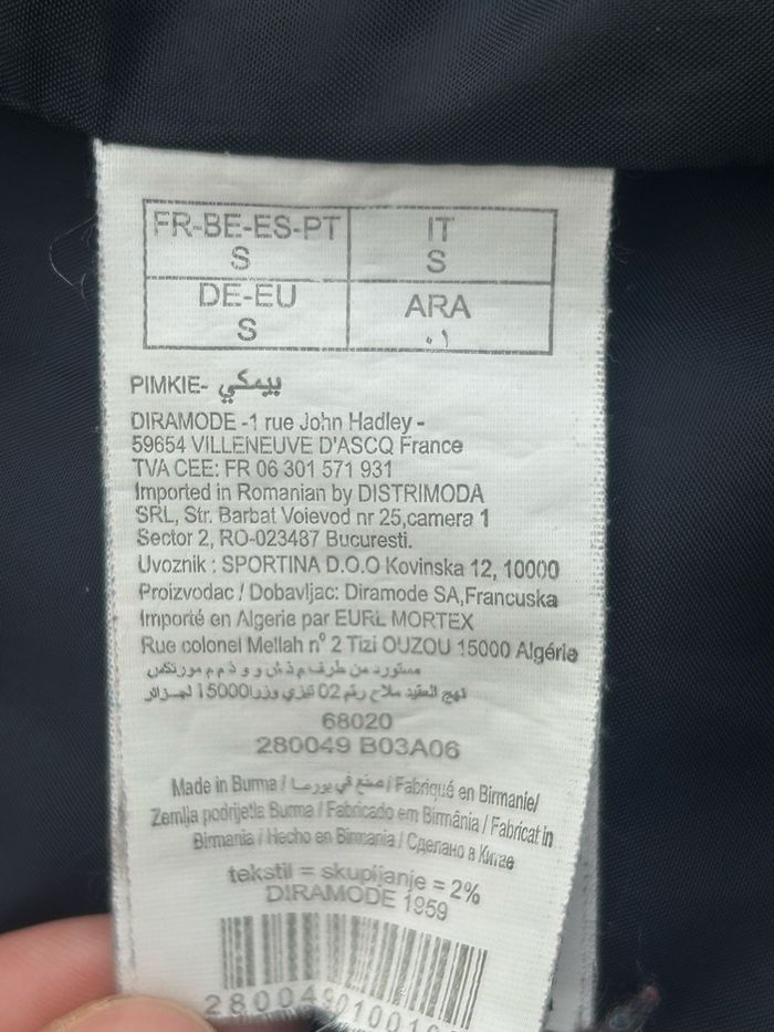 Doudoune Pimkie marine capuche fourrure taille S - photo numéro 6