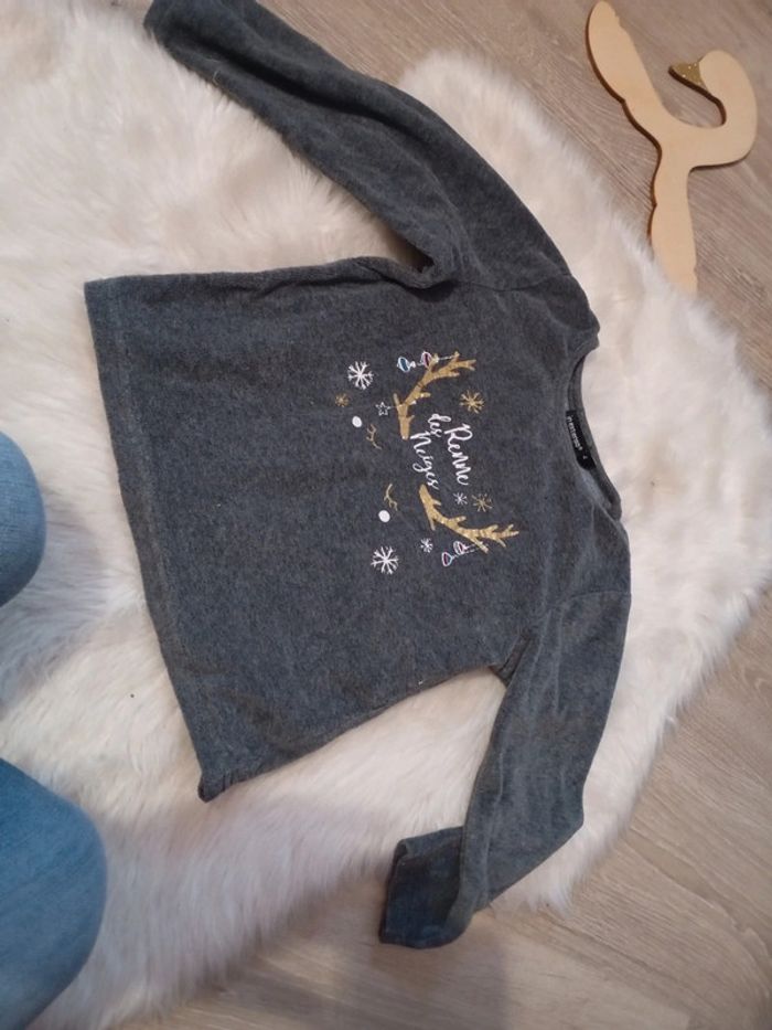 In extenso 🥶 pyjama fille gris 4 ans hiver - photo numéro 4