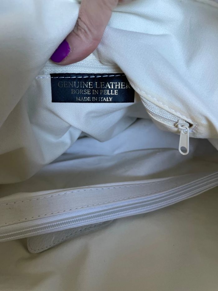 Sac blanc en cuir - Très bon état - photo numéro 8