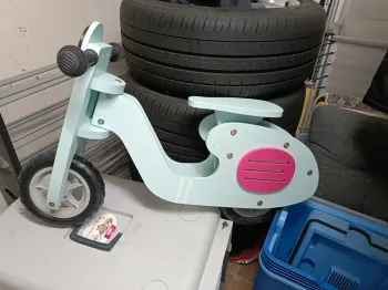 Moto scooter 2 roues bois draisienne