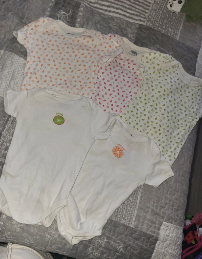 Lot de 5 bodys pommette 18 mois