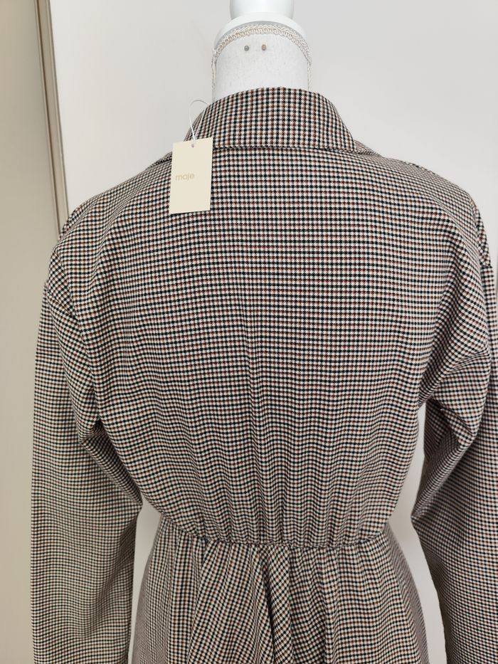 Robe neuve mi longue Maje taille 1 pied de poule automne hiver - photo numéro 7