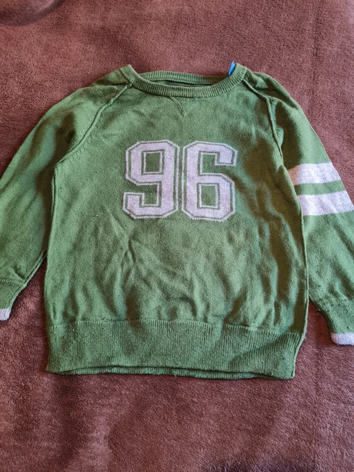 Pull vert Okaidi 3 ans