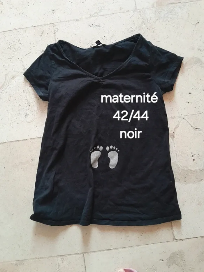 Tee shirt maternité noir 42/44