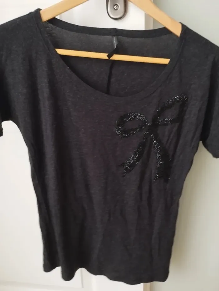 Tee shirt noir chiné naf Naf XS