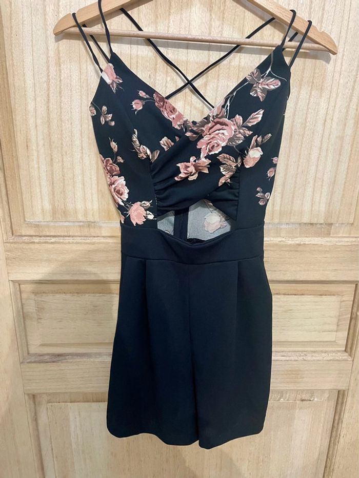 Combinaison short fleuri été motif fleur Beebs by Kiabi